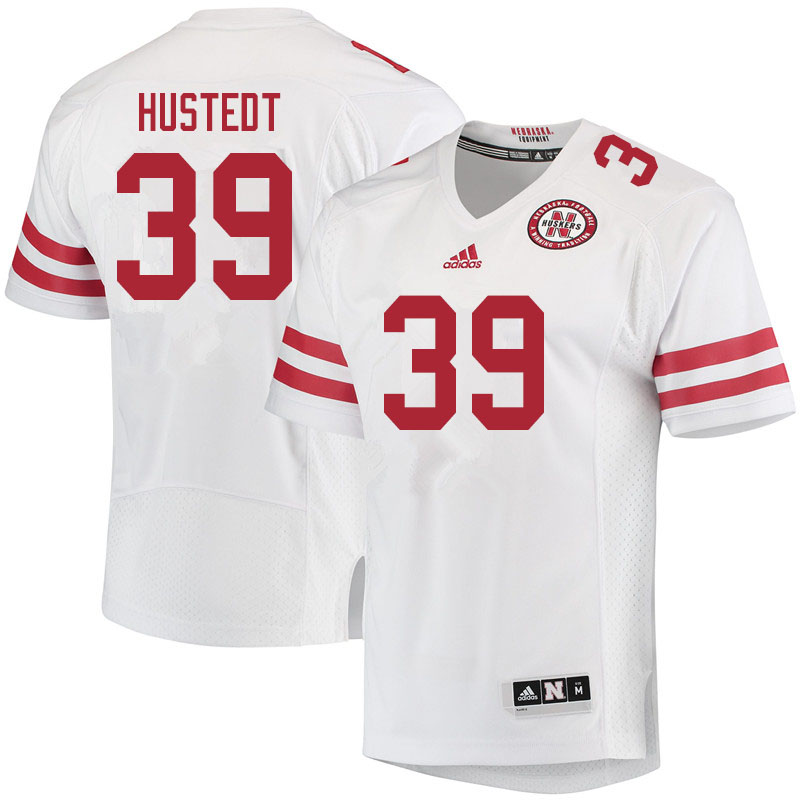 Women #39 Garrett Hustedt Nebraska Cornhuskers College Football Jerseys Sale-White